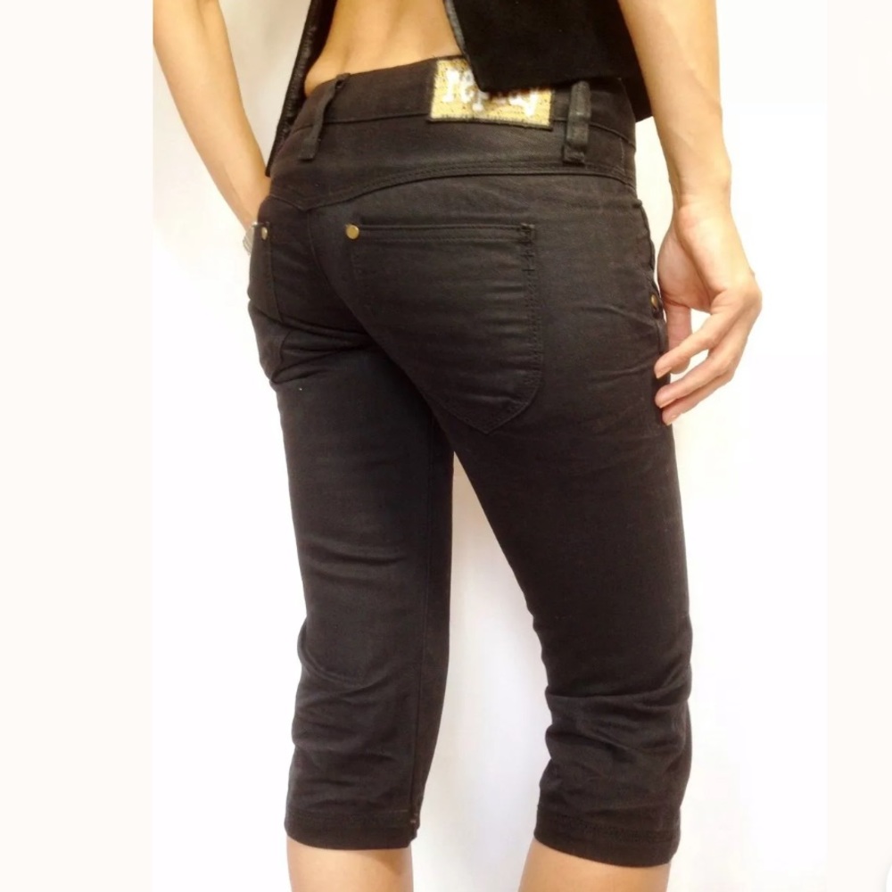 Replay Black Capri Cropped Jeans Size 27